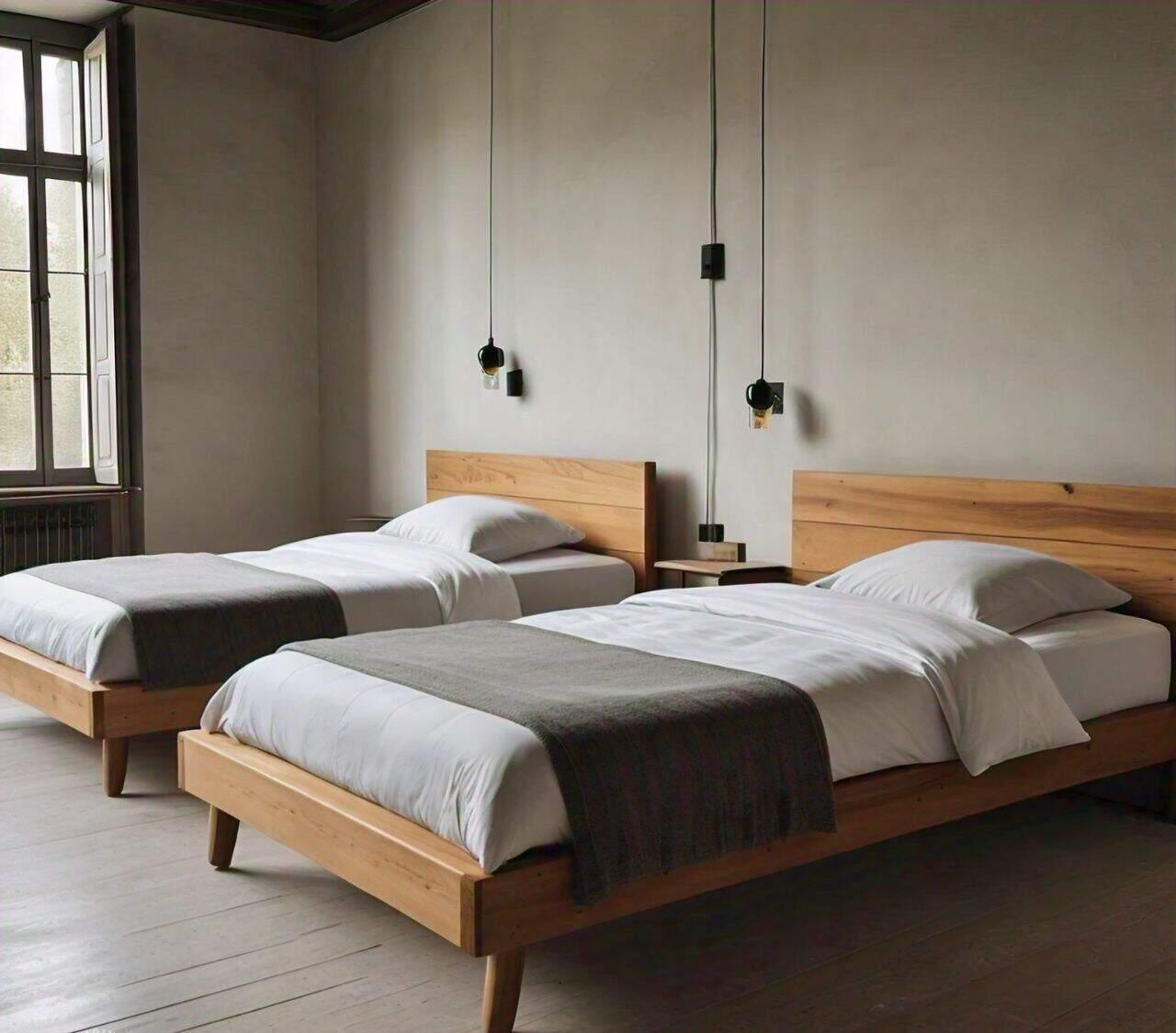 Wooden Single Beds